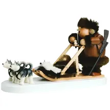 KWO Räuchermann Eskimo mit Hundeschlitten 21 cm