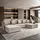lookway Ecksofa U-Form Textil 3-Sitzer Beige