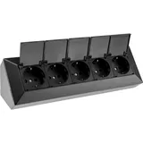 ChiliTec Mehrfachsteckdose 5-fach Schwarz