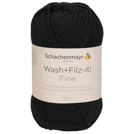 Schachenmayr since 1822 Schachenmayr Wash+Filz-It! Fine, 50G black Filzgarne