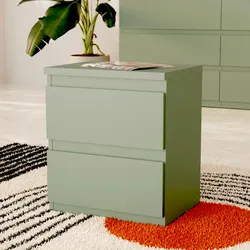 Kommode FORTE "EDMORE", grün, B:41,8cm H:49,3cm T:32,2cm, Sideboards, Kommode, Breite ca. 42 cm