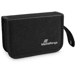MediaRange Archivierungsmappe für 6 USB-Speichersticks und 3 SD Speicherkarten, Nylon, schwarz