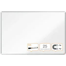 NOBO Premium Plus 180,0 x 120,0 cm weiß, silber emaillierter Stahl