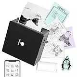 Phomemo M02 Mini Drucker,Bluetooth Taschendrucker,Aufkleber Klein Thermodrucker,Tragbarer Portable Printer,Fotodrucker für Smartphone für Lernen,Studiennotizen,Anatomische Diagramme,Fotos,Schwarz