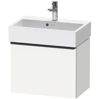 Duravit D-Neo Waschtischunterbau wandhängend mit Möbelgriff diamantschwarz, × Weiß