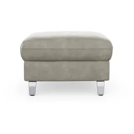 sit&more Stauraumhocker »Grenoble« mit Stauraum und satinierten Füßen grau