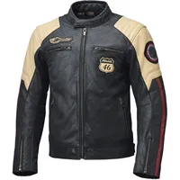 Held Baker 2, Lederjacke - Schwarz/Beige/Dunkelrot - 60