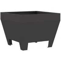 vidaXL Feuerstelle Quadratisch Schwarz 50x50x30 cm Stahl