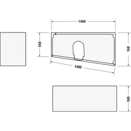 Duravit No. 1 Trapezbadewanne 150 x 80 cm 700505000000000