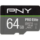 PNY microSDXC Pro Elite 64 GB Class 10 UHS-I A1 V30 + SD-Adapter