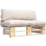vidaXL Paletten-Loungesofa Kiefer beige
