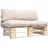 vidaXL Paletten-Loungesofa Kiefer beige