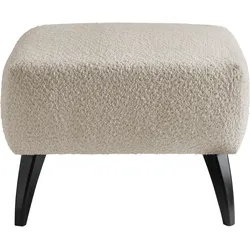 Polsterhocker INOSIGN "Colori", beige, B:66cm H:44cm T:66cm, 100% Polyester, Hocker, Holzfußfarbe wählbar, verschiedene Stoffe, hochwertige Stoffqualität