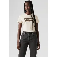 Levi's T-Shirt mit Label-Print, Sand, XS