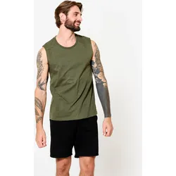 Tank Top Herren dehnbar - khaki khakigrün 3XL