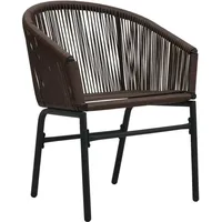 vidaXL Bistro Set mit Kissen PVC Rattan 3-tlg. braun