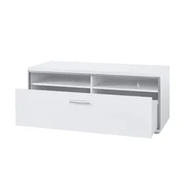 Uno Setto Lowboard 124 cm Weiß Metall/Holzwerkstoff