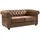 vente-unique Sofa 2-Sitzer - Microfaser - Vintage-Look - CHESTERFIELD