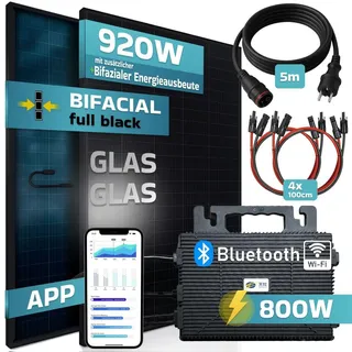 800W inkl. Eco Flow Wechselrichter + 2 x 460W Solarpanels