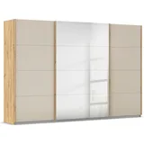 Rauch Schwebetürenschrank »Kleiderschrank Kleiderschränke Schrank Garderobe AGORDO mit Glasfront«, durchdachte Innenausstattung, in 4 Breiten und 2 Höhen MADE IN GERMANY, beige