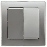 ChiliTec 2-fach Serienschalter Unterputz Silber-Grau, Wandschalter
