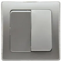 ChiliTec 2-fach Serienschalter Unterputz Silber-Grau, Wandschalter