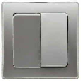 ChiliTec 2-fach Serienschalter Unterputz Silber-Grau, Wandschalter