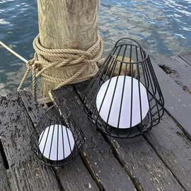 Dyberg Larsen Laterne LED lampe Außenbereich Garten Mittel Schwarz, Evesham, Dyberg Larsen,