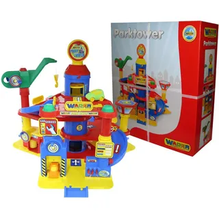 WADER QUALITY TOYS Spielzeug-Auto Park Tower Garage Parkhaus Autogarage 4 Ebenen bunt