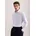 Schwarze Rose Shaped 1/1 Extra lang Kentkragen Druck blau M 40