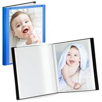 cranbury Kleines Bilderbuch für 10,2 x 15,2 cm große Fotos – (blau, 2erPack), 15,2 x 10,2 cm große PortfolioBinder mit anpassbarem Deckel, Scrapbook für Kunstwerke, 24 Seiten für 48 Bilder,