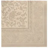 Papstar 50 Servietten ROYAL Collection 1/4-Falz 40 cm x 40 cm sand Ornaments
