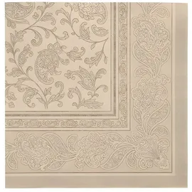 Papstar 50 Servietten ROYAL Collection 1/4-Falz 40 cm x 40 cm sand Ornaments