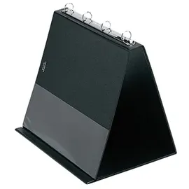 Veloflex Tischflipchart 4101080 DIN A4 quer 4 Ringe 10 Hüllen Schwarz