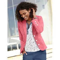 Jackenblazer INSPIRATIONEN "Blazer", Damen, Gr. 46, rot, 100% Baumwolle, Langarm, Blazer