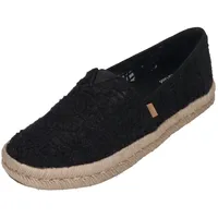 TOMS ALPARGATA ROPE 2.0 Espadrille Black Crochet Lace schwarz