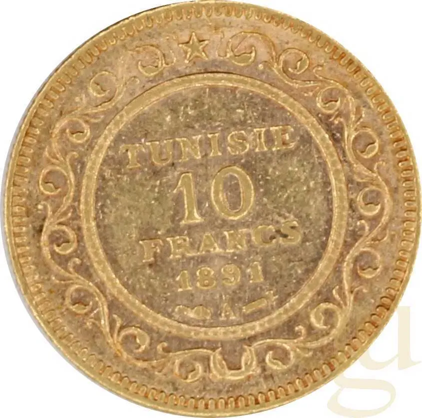 10 Francs Goldmünze Tunesien