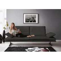 W.Schillig 2,5-Sitzer broadway, Designsofa mit tollem Sitzkomfort, Sitztiefenverstellung, Kopfteil- & Seitenteilverstellung, Breite 236cm grau