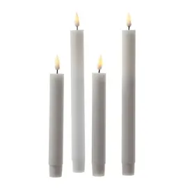 Deluxe Homeart Mia LED Stabkerzen 24 cm weiß 2 St.