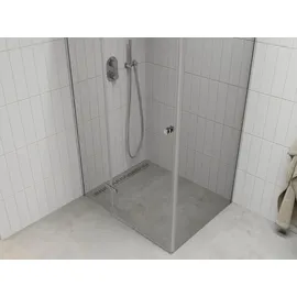 Mexen Roma kippbare Duschabtrennung 100 x 80 cm, Transparent, Chrom - 854-100-080-01-00