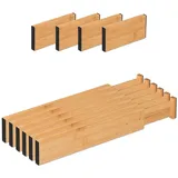 Relaxdays Schubladentrenner 10-teilig 0 x 0 x 0 cm Braun