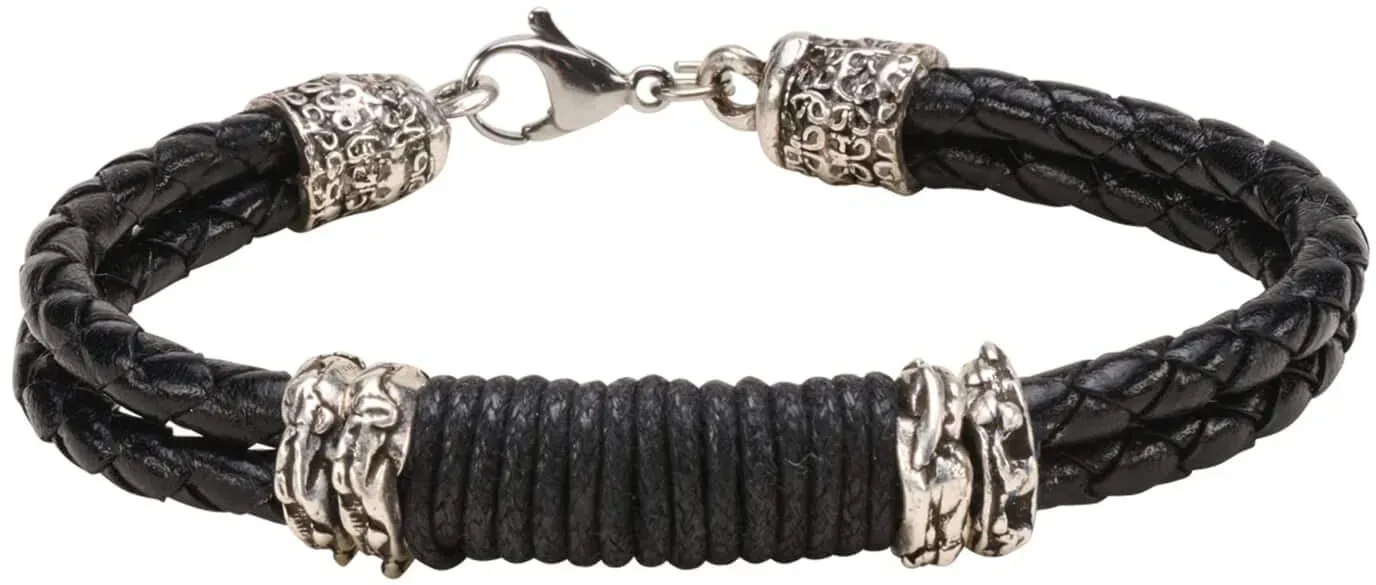 Massives Lederarmband - L