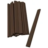 zaunzu Sichtschutzstreifen Klemmschiene für Zaunblende Braun 1er Pack