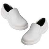 DEARMAMY Leichte Sicherheitsschuhe Weiß Für BAU Atmungsaktive Sicherheitsschuhe Mit Durchtrittssichere Sohle Robuste Arbeitsschuhe Für Herren Und Damen - 42.5 EU