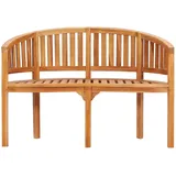 vidaXL Bananenbank 120 cm Massivholz Teak