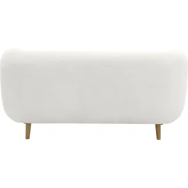 Home Affaire 2-Sitzer HOME AFFAIRE "Tistam Runde Form", weiß, B:160cm H:73cm T:86cm, 95% Polyester, 5% Nylon, Sofas, perfektes Einzelstück, organische Form, Füße aus massivem Holze