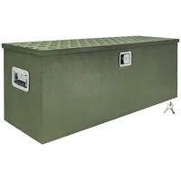 Trucky Deichselbox Grün Werkzeugkasten Truckbox Alu Box Anhänger Kiste