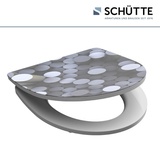 Schütte WC-Sitz ROUND DIPS Duroplast HG WC Sitz Hochglänzendmit Absenkautomatik Schnellverschluss, Klobrille mit Motiv, High Gloss mit Absenkautomatik/Schnellverschluss, oval, - bunt