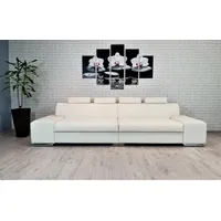Weißes Echtleder Rindsleder Sofa Echt Leder Couch Leder Toledo viele farben !