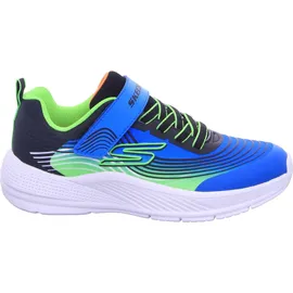 SKECHERS Microspec Advance Blue / Lime Textile / Synthetic / Orange / Black Trim 32